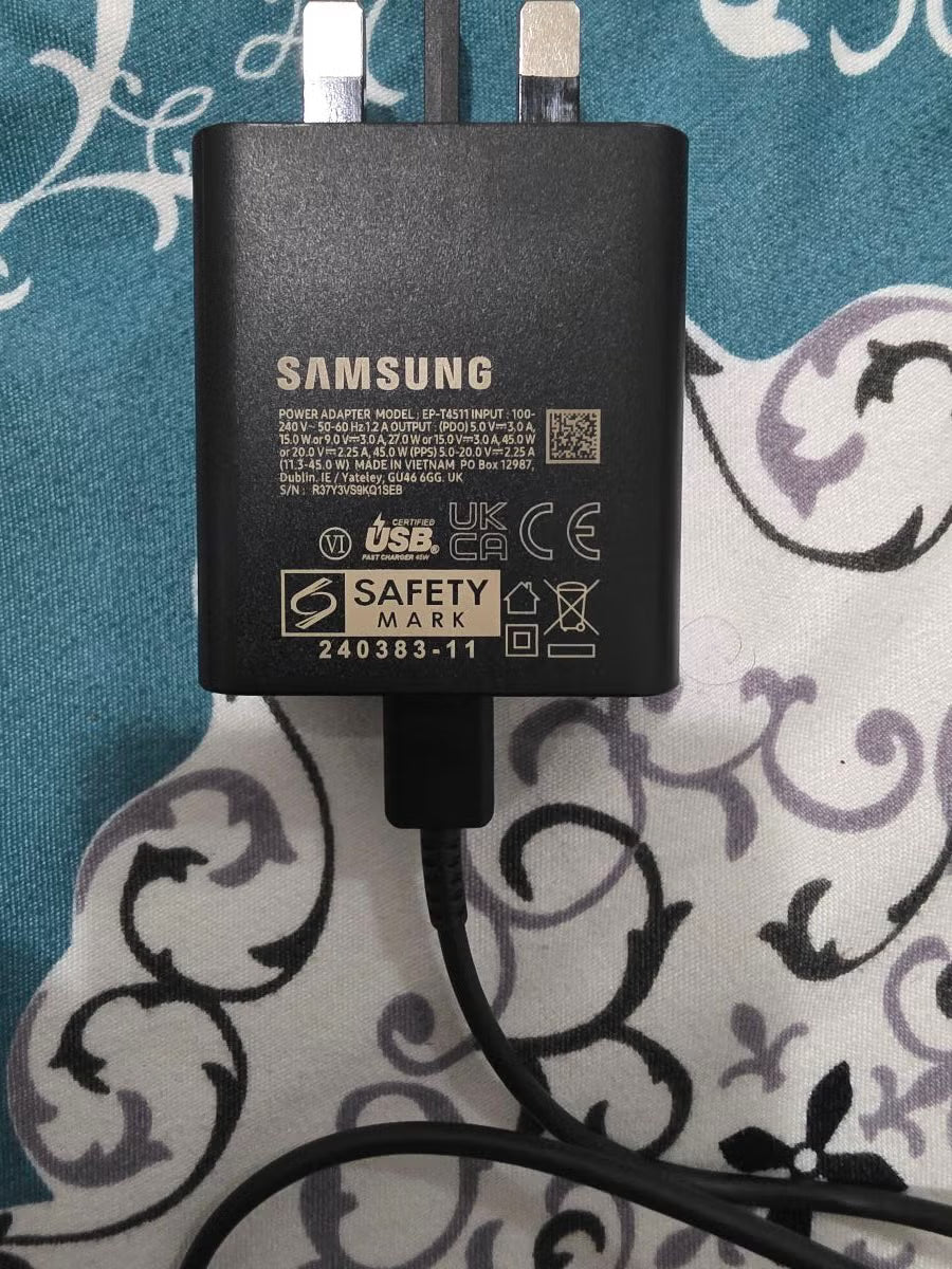 Samsung 45W Charger Reviews: Super Fast Charge Pakistan