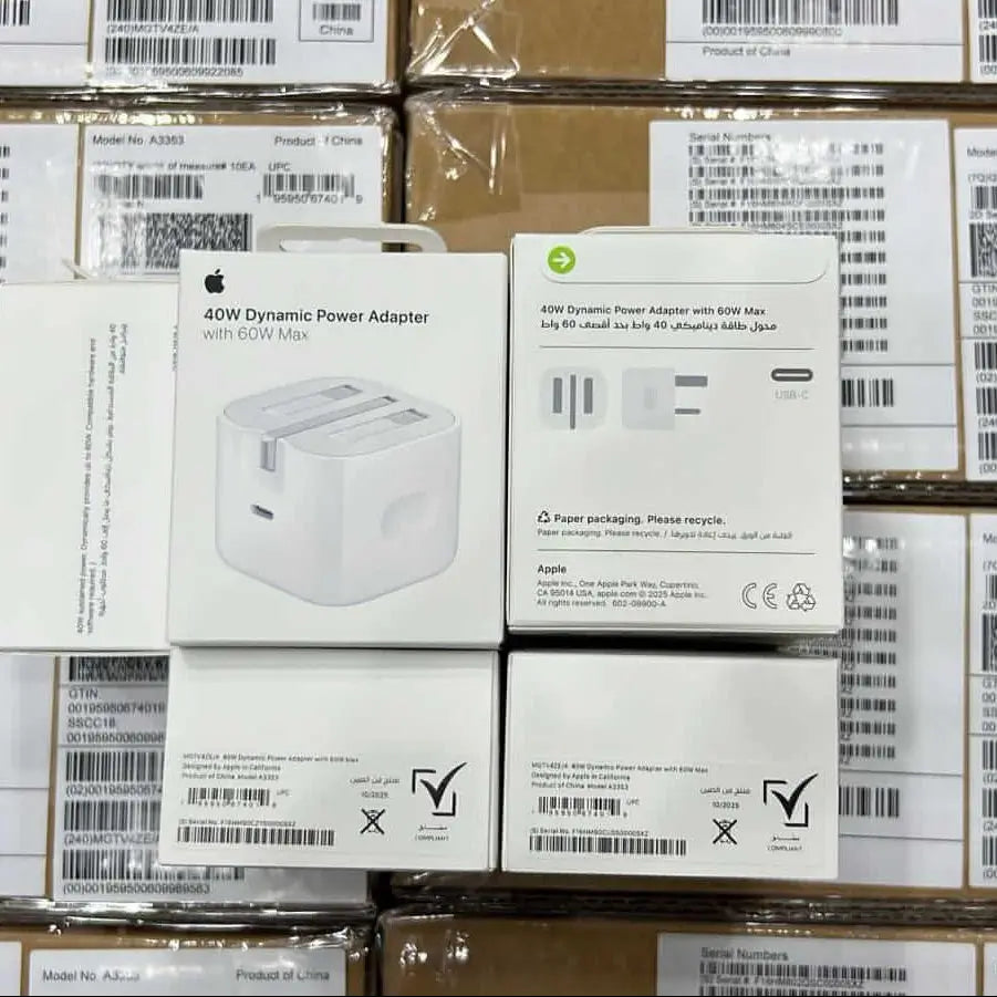 Apple 40W Fast Charging Adapter UK 3-Pin with Braided Cable – product image 9 – iSmartHub Pakistan