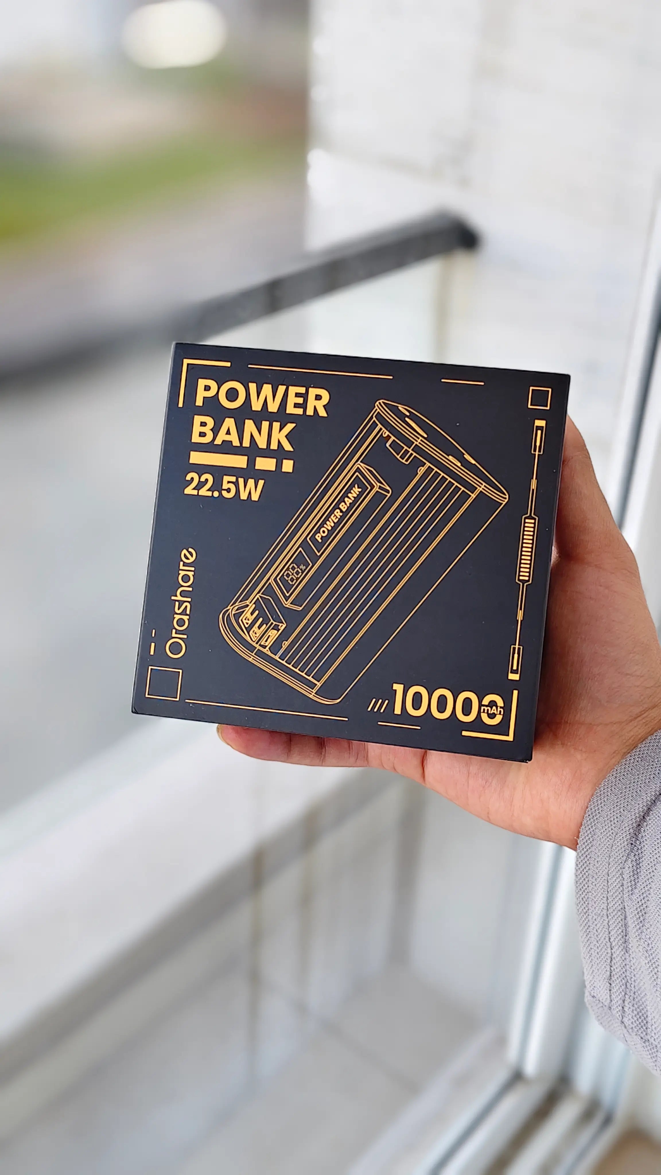 Orashare OT11 Transparent Mini Power Bank 10000mAh – front view – iSmartHub Pakistan