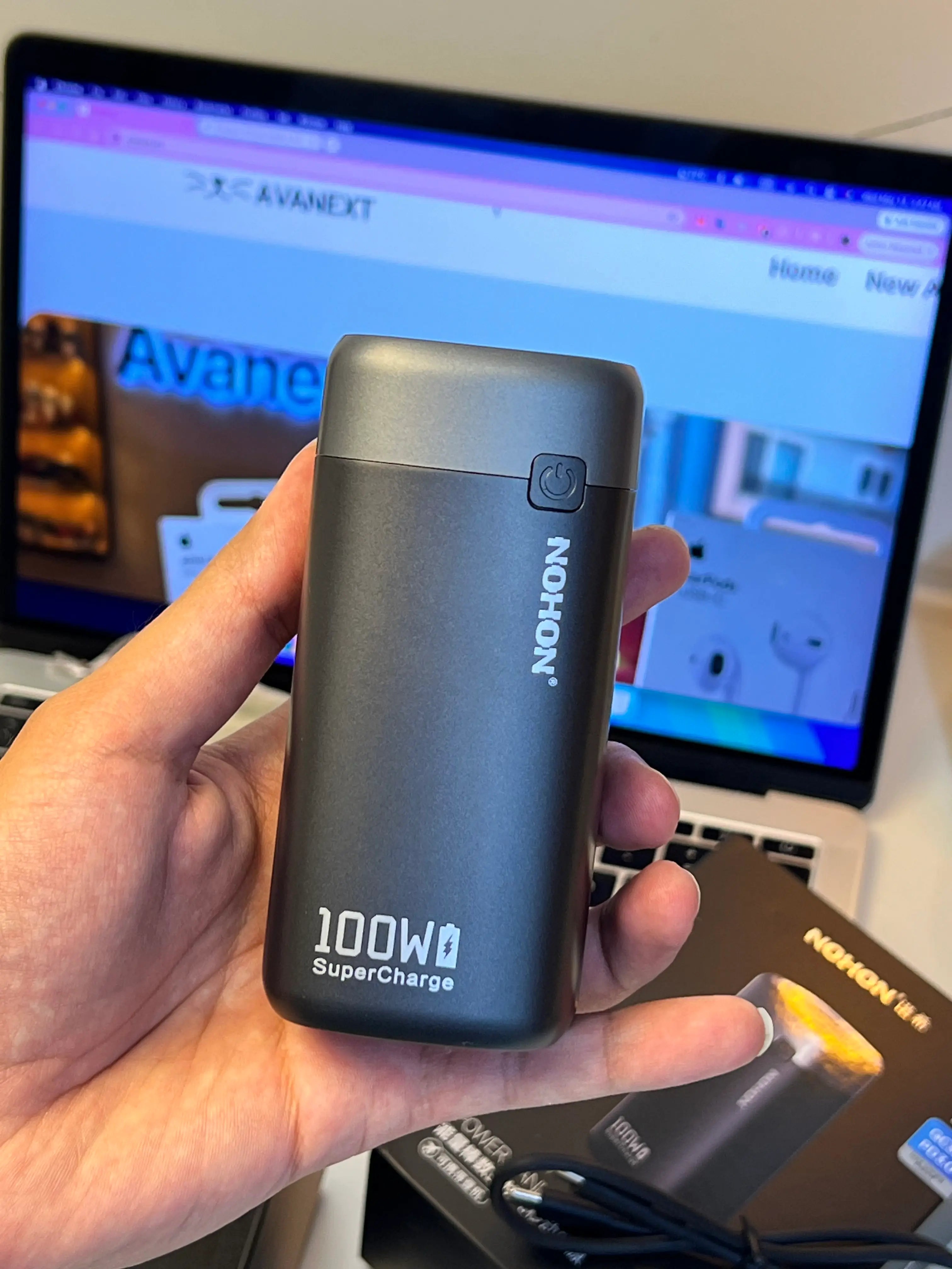 NOHON 100W Power Bank 20000mAh – front view – iSmartHub Pakistan