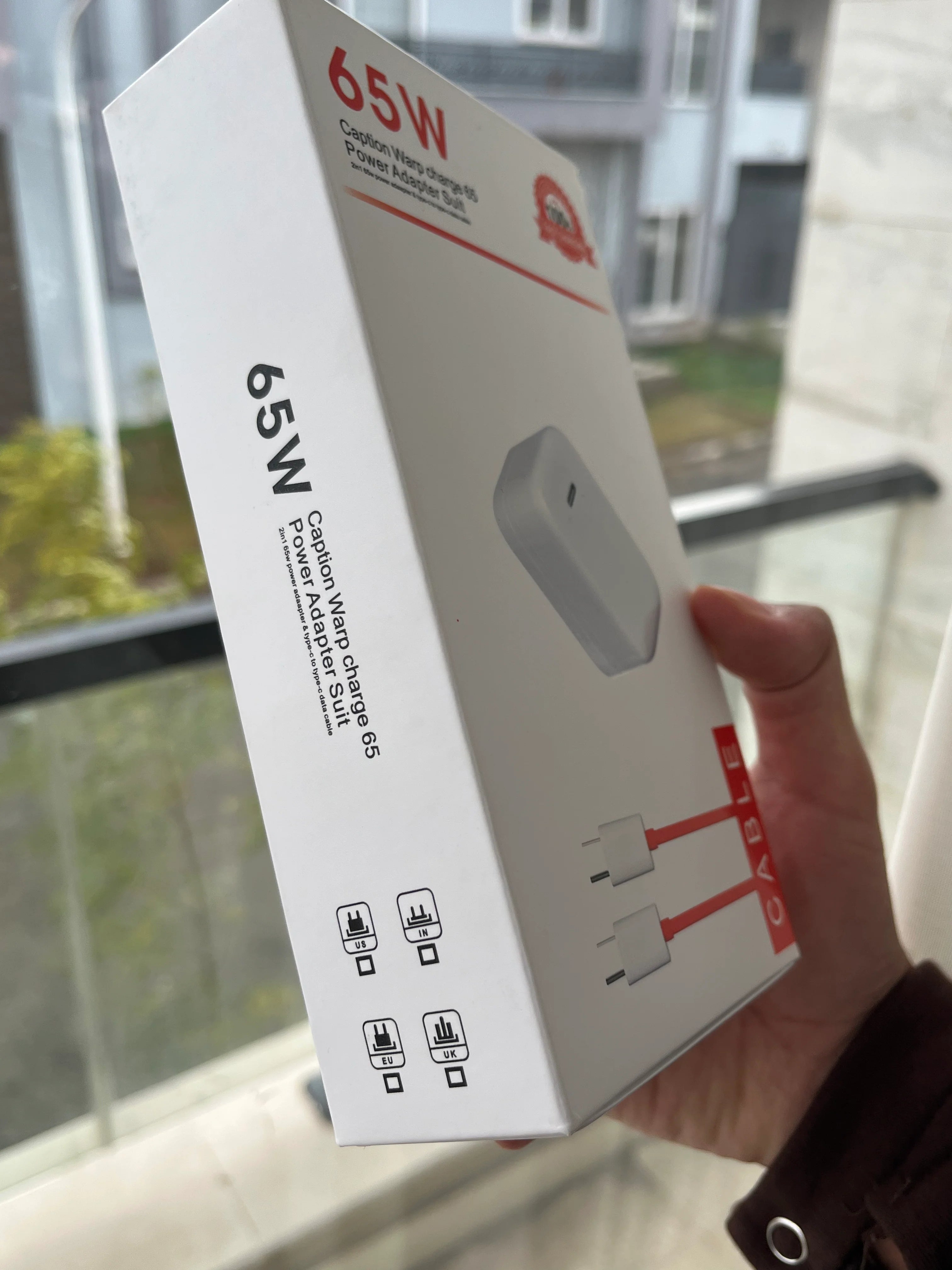 OnePlus Warp Charge 65 Power Adapter SUPERVOOC Type-C to Type-C Cable