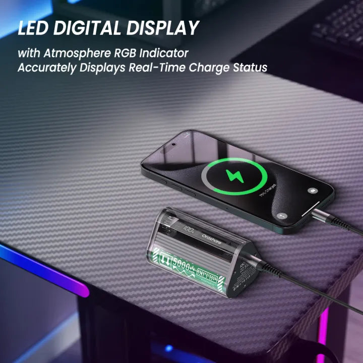 Orashare OT11 Transparent Mini Powerbank 10000mAh 22.5W Super
