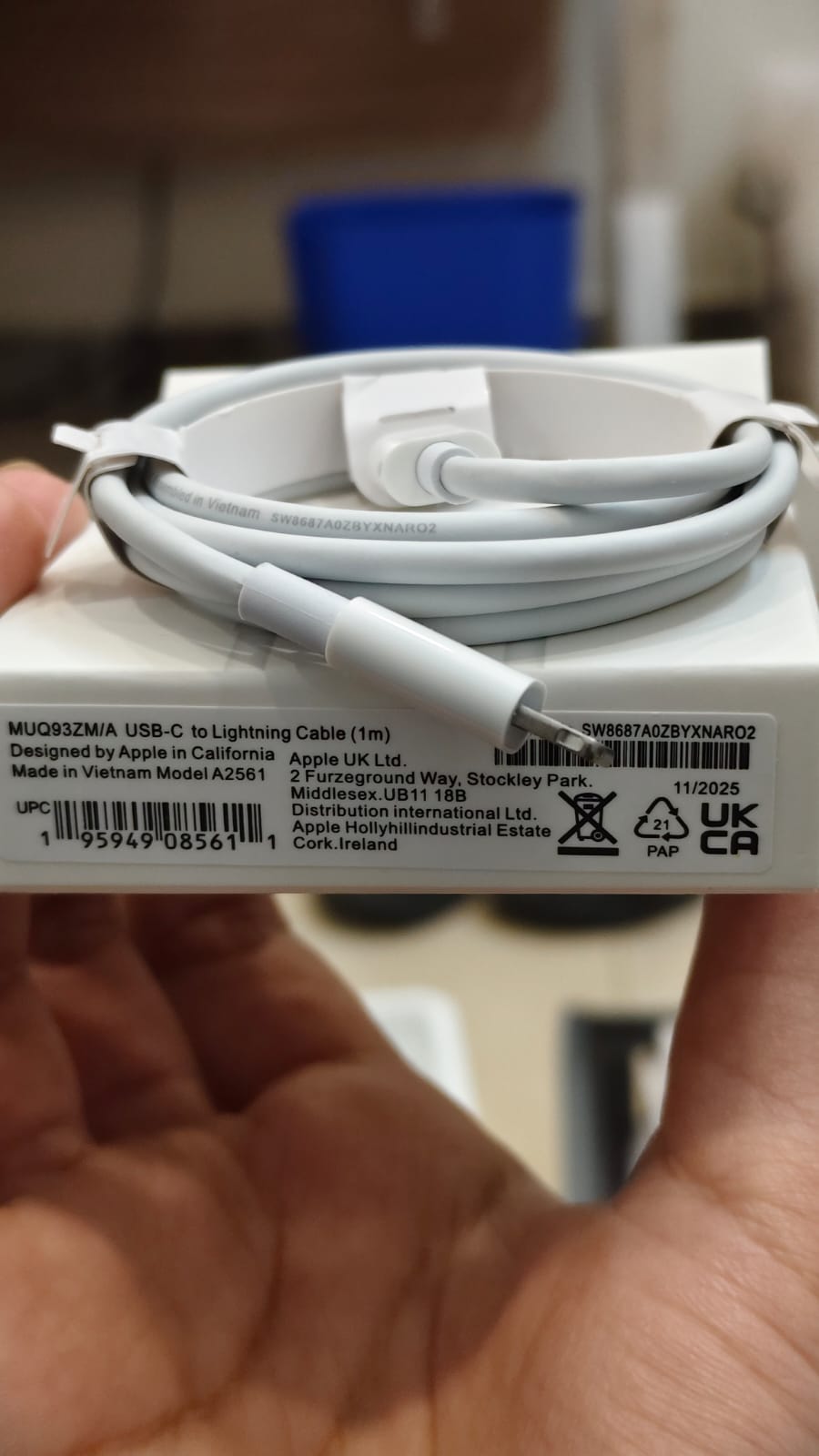 100% Orignal Apple USB C to Lightning Cable - MMOA3ZM/A