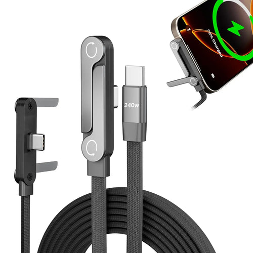AvaNext 240W USB-C Cable with Phone Stand – front view – iSmartHub Pakistan